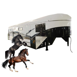 Venta al por mayor de remolque de <span class=keywords><strong>jaula</strong></span> de caballo clásico de nuevo diseño de cuello de cisne remolque de caballo con sala de estar <span class=keywords><strong>para</strong></span> la venta - Product Image 6