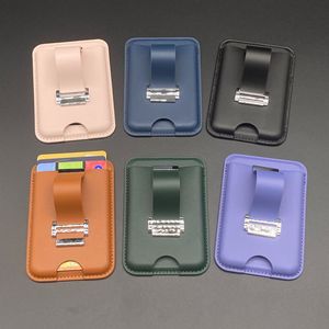 PU da nam châm điện thoại thông minh ID chủ thẻ ví với dây đeo cổ tay - Product Image 6