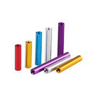 Entretoise ronde en alliage d'aluminium, écrou de couplage long coloré anodisé, connecteur à filetage femelle, tige pour modèle de drone RC DIY