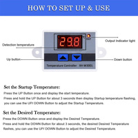 Thermostat de contrôleur de température numérique de micro-ordinateur XH-W3001 12V 24V 220V