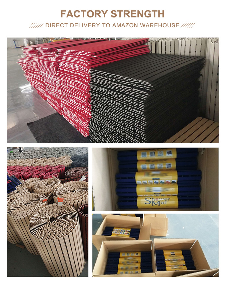 Manufacturer Shower Non Slip Bathroom anti slip extra long large bath mat(图14)