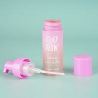 Flacon Pompe Mousse en Plastique Vide, 50ml, 60ml, 100ml, 150ml, 200ml, Transparent, Rose, Givré, pour Nettoyant Visage ou Mousse