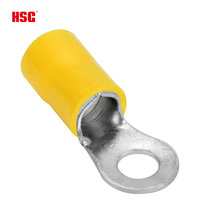 Conector de Terminal de Crimpado Aislado de Cabeza Completa Serie FDFD, PVC, para Cable de 22-16 AWG, Clip de Terminal de Cable Festoneado de Liberación Rápida
