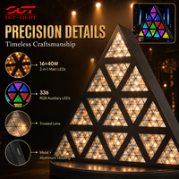Nouveaux designs 2026 : Projecteur LED rétro triangulaire haute performance 16x40W, lumière de fond DMX512 Matrix pour concerts