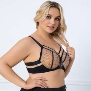 英国製のプラスサイズ向けブラジャー、刺繍レースとアンダーワイヤー入り、大きな胸の女性のための垂れ防止ブラジャー - Product Image 4