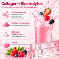 Complément alimentaire de beauté au collagène et aux électrolytes énergétiques de haute qualité pour femmes, poudre de créatine pour l'hydratation