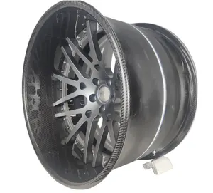 Weiya-labio externo profundo personalizado Premium, rueda forjada con labio de fibra de carbono, 3 piezas