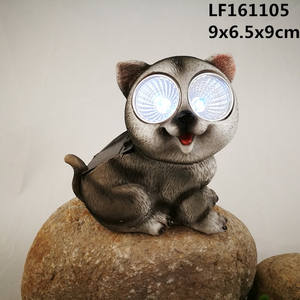 Escultura <span class=keywords><strong>de</strong></span> Animal <span class=keywords><strong>de</strong></span> Poliresina, Figura <span class=keywords><strong>de</strong></span> Gato Navideña, Hecha a Mano y Pintada a Mano, Decoración <span class=keywords><strong>de</strong></span> Jardín para Exteriores, Regalo al por Mayor, LED Solar, CE - Product Image 2