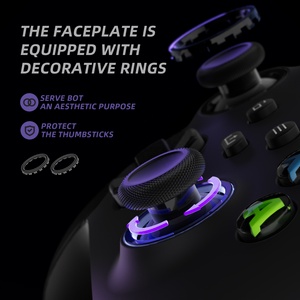 EXtremeRate Black ASR Version Performance Rubberized Side Rails Handle <b>Grips</b> Shell Faceplate for Xbox Series X S <b>Controller</b> - Product Image 5
