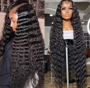 Giá rẻ bán buôn nguyên Ấn Độ Trinh Nữ mềm tóc con người HD đầy đủ ren phía trước đóng cửa tóc giả cho phụ nữ da đen ren phía trước tóc giả tóc con người - Product Image 5