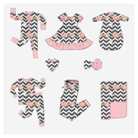 Vêtements organiques en bambou pour enfants Oeko-tex personnalisés pyjamas Zippy pour enfants fabricant d'impression numérique réactive mini tissu côtelé