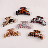 Nueva llegada: Pinza de pelo de acrílico con diseño floral de concha de tortuga, estilo mariposa, para mujer, suave, para uso diario.