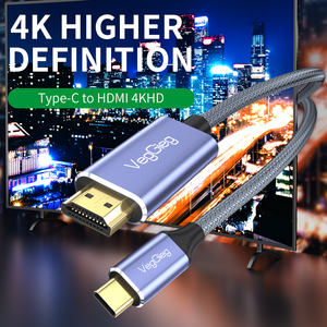 Câble VegGieg USB C vers <span class=keywords><strong>HDMI</strong></span> 4K 2M, câble adaptateur Type C vers <span class=keywords><strong>HDMI</strong></span> compatible avec MacBook Pro, <span class=keywords><strong>Nintendo</strong></span> <span class=keywords><strong>Switch</strong></span> et plus - Product Image 1