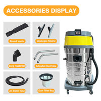 Penyedot Debu Basah Kering Komersial Listrik Sunny Weather BF502 70L 2000W Motor Tembaga Ganda Industri Bengkel Salon Kecantikan