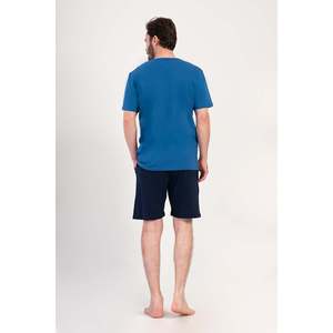 Ensemble short et t-shirt à col rond pour homme, style hip-hop, avec poches, respirant, imprimé - Product Image 1