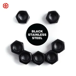M3 M4 M5 M6 M8 Black Stainless Steel Nuts A2-70 Including Thin Nut Nylock Nuts