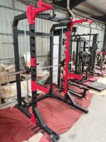Smith Machine Squat Rack Équipement de gymnastique commercial Double fonction Power Rack pour l'entraînement complet de la force