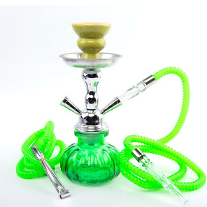 ชุดมอระกู่แบบพกพาชุดบุหรี่ท่อคู่ขนาดเล็กรูปทรงโคมไฟสีสันสดใส - Product Image 3