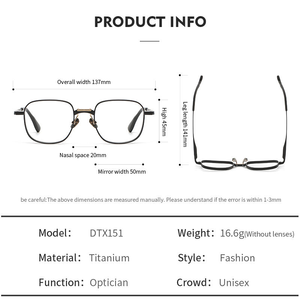 眼鏡フレームユニークな男性ハンドメイド光学フレームレトロ手作りメガネ - Product Image 6