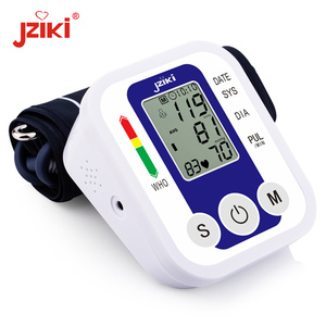 Venta caliente Jziki eléctrico <span class=keywords><strong>Digital</strong></span> tensiómetro brazo superior <span class=keywords><strong>BP</strong></span> máquina esfigmomanómetro medidor de presión arterial con manguito para el hogar - Product Image 5