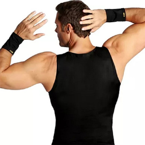 Customized <b>Men's</b> Slim Sleeveless <b>Vest</b> Fitness Sports Special Comfortable Breathable Polyester/Cotton Puff Printing 3D Embroidery - Product Image 2