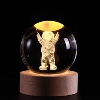 Lampe à boule de cristal holographique 3D la plus vendue, design univers étoilé lumineux, idée cadeau parfaite pour les anniversaires et les célébrations