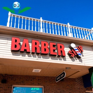 Letrero Led de 40x40 cm, letrero Led rojo para barbería, señalización Led para barbería, exterior, Doner Chef, Shenyang, letrero con letras de luz Led - Product Image 4