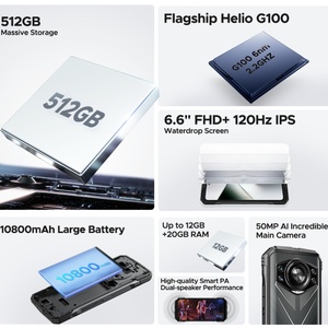 Smartphone robuste DOOGEE S118 8 Go 512 Go, IP68, écran LCD, 10800 mAh, charge rapide 33 W, triple appareil photo 50 MP, Android 14, NFC, téléphones mobiles 4G - Product Image 3