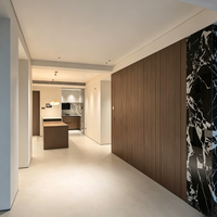 Armoire haute moderne en bois SLS avec coiffeuse et portes en bois massif pour chambre, couloir, maison, hôtel