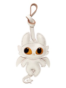 Zenos Cartoon Genuine Leather Carabiner Keychain High Quality Halloween Hand-stitched Accessory