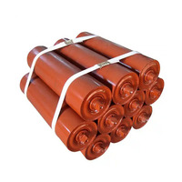 Rouleau de convoyeur parallèle industriel personnalisé en caoutchouc PU résistant à l'usure, ignifuge et durable, directement de l'usine