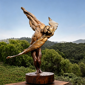 Statua in Bronzo per Decorazione Giardino Esterno, Colori e Dimensioni Personalizzabili, Scultura in Bronzo Dipinta a Grandezza Naturale - Product Image 3