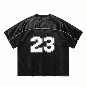 Maillot de football rétro classique personnalisé en mesh pour homme, respirant, séchage rapide, léger, manches courtes, uniforme de football, haut de sport, logo OEM - Product Image 2