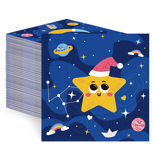 Bán Buôn Tùy Chỉnh 3 Ply 1/4 Gấp In Nước Giải Khát Khăn Giấy Cho Bữa Ăn Tối Bên Thu Tập Trang Trí Nội Thất In Cocktail Giấy Khăn Ăn - Product Image 1