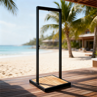 Vaguel Hersteller Neue Schwarze Wasserdichte Bodengleiche Freistehende Outdoor-Dusche