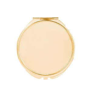 Round Compact <b>Mirror</b> Blank Electroplated Metal Frame Double-Sided Folding Pocket Makeup <b>Mirror</b> For DIY - Product Image 2