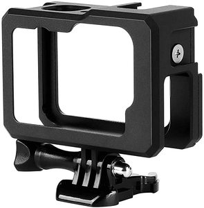 Presa per adattatore per scarpe fredde telecamera per azione di espansione custodia per gabbia in metallo in alluminio supporto per telaio per GoPro Hero 12 11 10 9 nero - Product Image 2