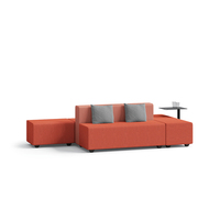 Canapé modulaire sectionnel moderne à combiner librement, revêtement en tissu PU, pour espace de réception commercial