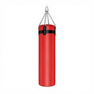 Saco de Boxeo de Cuero Resistente con Relleno de Algodón, Altura Ajustable, Peso de 100 lb, para Entrenamiento de Boxeo, Muay Thai y Artes Marciales - Product Image 5
