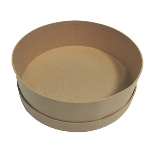 กล่องกระดาษคราฟท์สีน้ำตาลทรงกลมสำหรับงาน DIY ตกแต่งด้วยสี ทำจากกระดาษมาเช่ เหมาะสำหรับบรรจุภัณฑ์ของขวัญ ขนมหวาน หรือสตรอว์เบอร์รี - Product Image 2