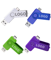Flashdisk USB3.0 Custom Logo TYPE-C OTG Putar, Laris Manis, Kapasitas 8GB-256GB, Kecepatan Tinggi, Grosir