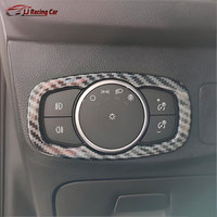 Accessoires intérieurs de voiture, en plastique de haute qualité, aspect carbone, bouton de réglage des phares, garniture de protection, compatible avec Ford Focus 2022