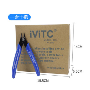 Alicates diagonales Ivite Modelo 170 de 15.5 cm de grado industrial para cortar boquillas de plástico - Product Image 1