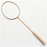 Raquette de badminton souple en fibre de carbone intégrale de haute qualité avec grip en tissu, personnalisée, professionnelle, JINHONG JH-6, contrôle du volant rigide