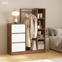 Lemari Sepatu Modern Gaya Eropa All-in-One Ringkas dengan Rak yang Dapat Disesuaikan, Ramah Lingkungan untuk Kamar Tidur, Gudang, Rumah Sakit