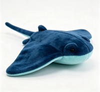 Peluche personnalisée Raie Manta OEM ODM en coton PP, poupée en peluche super douce, animal marin Kawaii, broderie personnalisée du logo EN71 CE