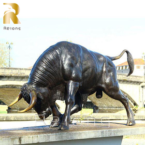 Escultura <span class=keywords><strong>de</strong></span> Bronce <span class=keywords><strong>de</strong></span> Toreo <span class=keywords><strong>de</strong></span> Animales <span class=keywords><strong>de</strong></span> Tamaño Real, Diseño Moderno para Exteriores, en Venta - Product Image 6