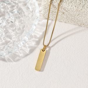 Collares de Joyería de Moda Rectangulares Árabes Islámicos Musulmanes de Acero Inoxidable Impermeables para Hombres y Mujeres al por Mayor 2025 - Product Image 2