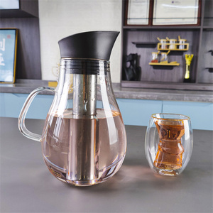 Airtight Cold Brew <strong>Iced</strong> Coffee Maker Tea <strong>Infuser</strong> <strong>with</strong> Spout 34oz Brewing Glass <strong>Carafe</strong> <strong>with</strong> Removable Stainless Steel Filter - Product Image 3