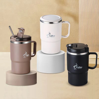 Mugs de voyage isothermes en acier inoxydable de 18 oz avec infuseur à thé amovible et cuillère pliable pour l'extérieur - Vente en gros